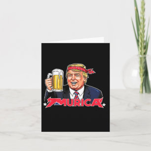 Frohes 4. Juli Trump Amerikanische Flagge Merica T Karte