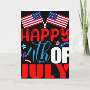 Frohes 4. Juli Unabhängigkeitstag USA Amerikanisch Karte
