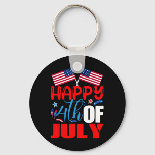 Frohes 4. Juli Unabhängigkeitstag USA Amerikanisch Schlüsselanhänger