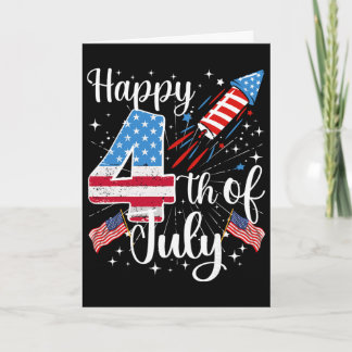 Frohes 4. Juli US-Flagge 4. Juli Feuerwerk Wo Karte