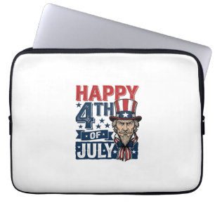 Frohes 4. Juli Vintage-Patriotisches Onkel-Shirt_1 Laptopschutzhülle