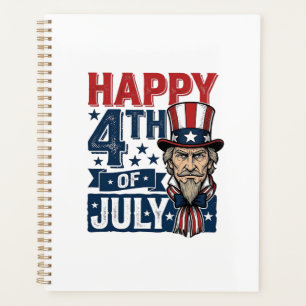 Frohes 4. Juli Vintage-Patriotisches Onkel-Shirt_1 Planer