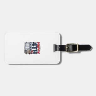 Frohes 4. Juli Vintage-patriotisches Shirt-Design_ Gepäckanhänger