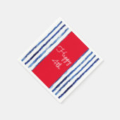Frohes 4. Papier Serviette (Ecke)