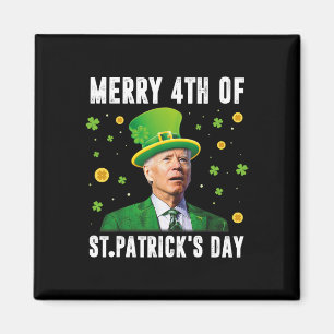 Frohes 4. St. Patricks Day Verwirrt Lustig Joe Bi Magnet