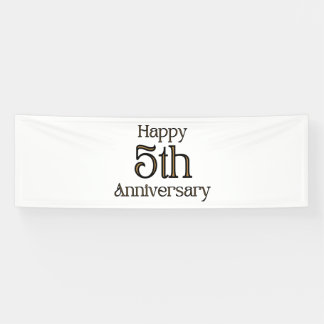 Frohes 5. Jubiläum 2.5x8 Vinyl Banner