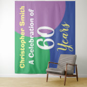 Frohes 60. Geburtstagsfeier Tapestry Wandteppich (Beispiel)