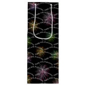 Frohes 60-jähriges Feuerwerk Weinbeutel Geschenktüte Für Weinflaschen (Vorderseite)