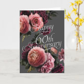 Frohes 60-jähriges Jubiläum-Elegantes Blumenjubilä Karte (Gelbe Blume)