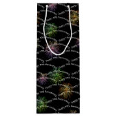 Frohes 70-jähriges Feuerwerk Weinbeutel Geschenktüte Für Weinflaschen (Rückseite)