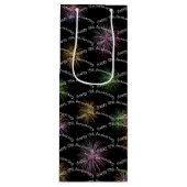 Frohes 75-jähriges Feuerwerk Weinbeutel Geschenktüte Für Weinflaschen (Vorderseite)