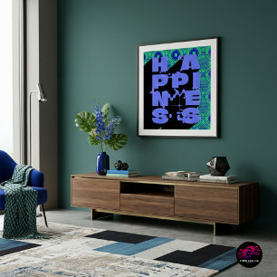 Frohes Abstraktes Statement Poster