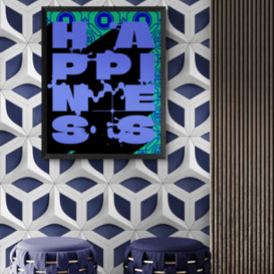 Frohes Abstraktes Statement Poster