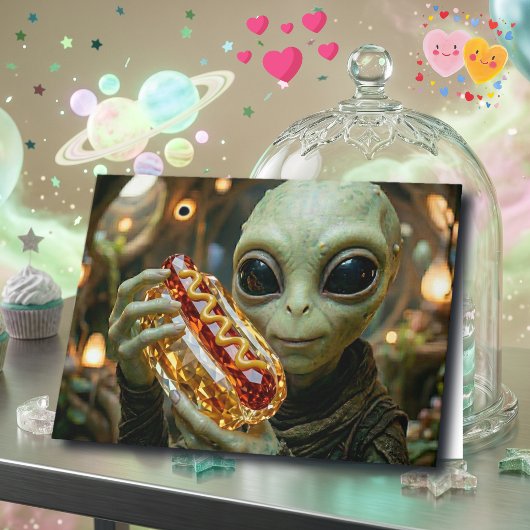 Frohes Anniversarium | Lustiger Alien-Wortwitz Karte