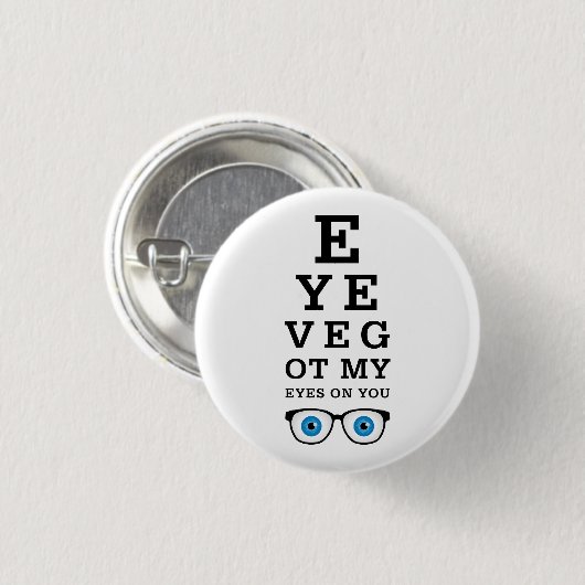 Frohes Auge Button (Vorne & Hinten)