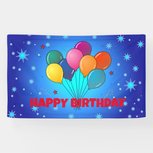 Frohes Banner zum Geburtstag (Horizontal)