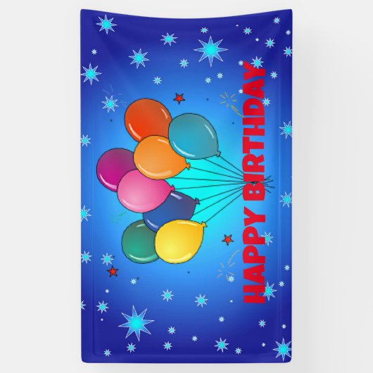 Frohes Banner zum Geburtstag (Vertikal)