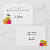 Frohes blumenmedizinisches Bestellungskarte Terminkarte (Vorne/Hinten)