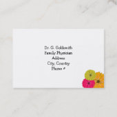 Frohes blumenmedizinisches Bestellungskarte Terminkarte (Rückseite)