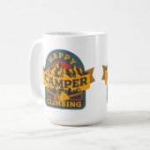 Frohes Camping und Liebe Wandern Kaffeetasse (Vorderseite Links)