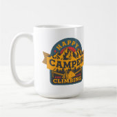 Frohes Camping und Liebe Wandern Kaffeetasse (Links)