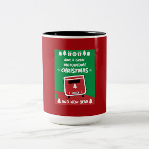 Frohes Camping Wohnmobil Weihnachten Zweifarbige Tasse