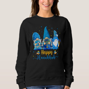Frohes Chanukka 2021 Gnom Menora Dreidel Hässliche Sweatshirt