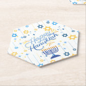Frohes Chanukka Blau Und Gold Untersetzer (angewinkelt)