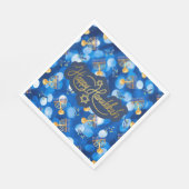 Frohes Chanukka Blau Und Weiß Serviette (Ecke)