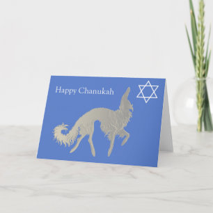 Frohes Chanukka Borzoi Karte