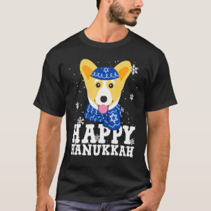 Frohes Chanukka Corgi Liebe hässlicher Sweater Wei T-Shirt
