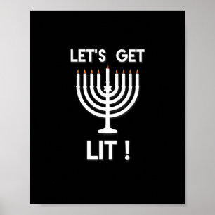 Frohes Chanukka Die Zeit Ist Da Erhalten Poster