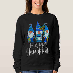Frohes Chanukka Drei Gnome Jüdischer Gnom Liebhabe Sweatshirt