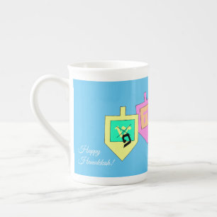 Frohes Chanukka englisch hebräisch Porzellantasse