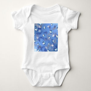 Frohes Chanukka Falling Stern und Dreidels Baby Strampler