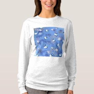 Frohes Chanukka Falling Stern und Dreidels T-Shirt