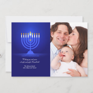 Frohes Chanukka-Fest Foto-Urlaubskarte Feiertagskarte