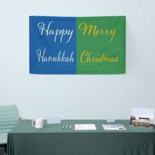 Frohes Chanukka, frohe Weihnachten, Doppel-Feierta Banner