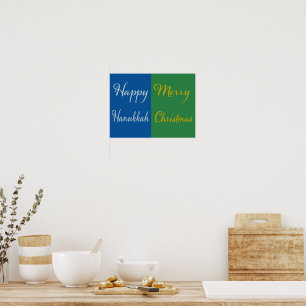 Frohes Chanukka, frohe Weihnachten, Doppel-Feierta Poster
