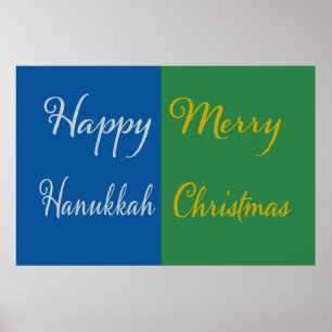 Frohes Chanukka, frohe Weihnachten, Doppel-Feierta Poster