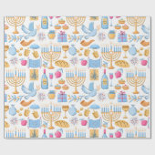Frohes Chanukka Geschenkpapier (Flach)