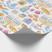 Frohes Chanukka Geschenkpapier (Ecke)