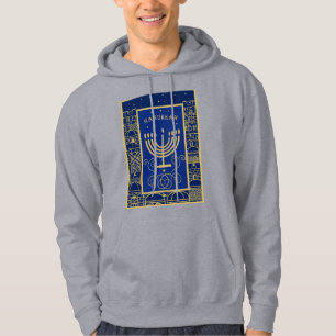 Frohes Chanukka Gold Menora Jüdischer Feiertag Hoodie