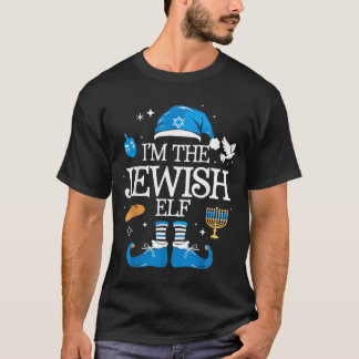 Frohes Chanukka jüdische Elf Familie Gruppe Weihna T-Shirt