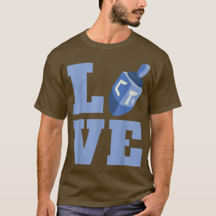 Frohes Chanukka LOVE Vintage hebräische Menora jüd T-Shirt