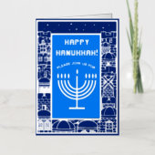 Frohes Chanukka Menora jüdischer Luxus (Vorderseite)