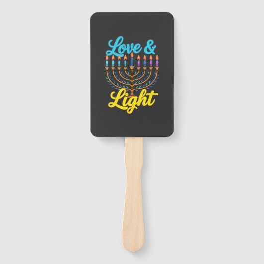 Frohes Chanukka-Menora-Lichterfest Fächer (Vorderseite)