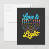 Frohes Chanukka-Menora-Lichterfest Postkarte (Vorne/Hinten)