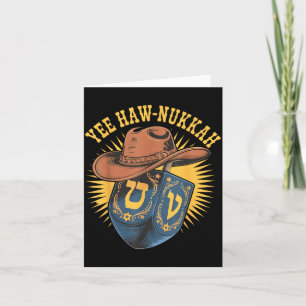 Frohes Chanukka Menora Yee Haw-Chanukka Lustiger C Karte