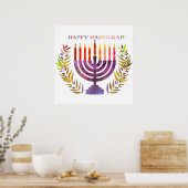 Frohes Chanukka Poster (Küche)